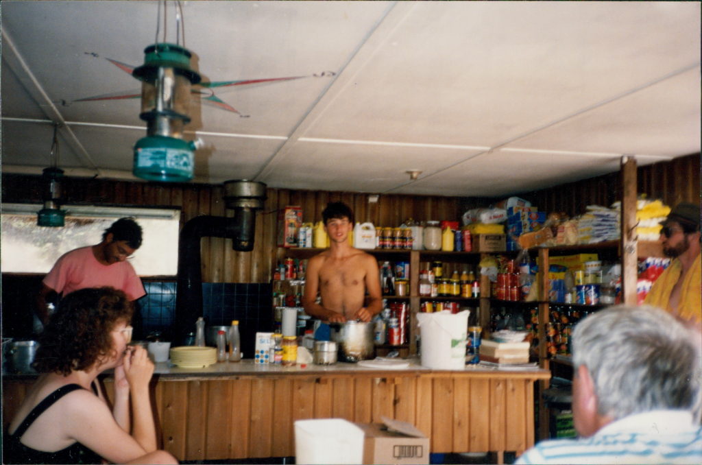 Mantario Cabin getting everything ready for the naturalists 1990.