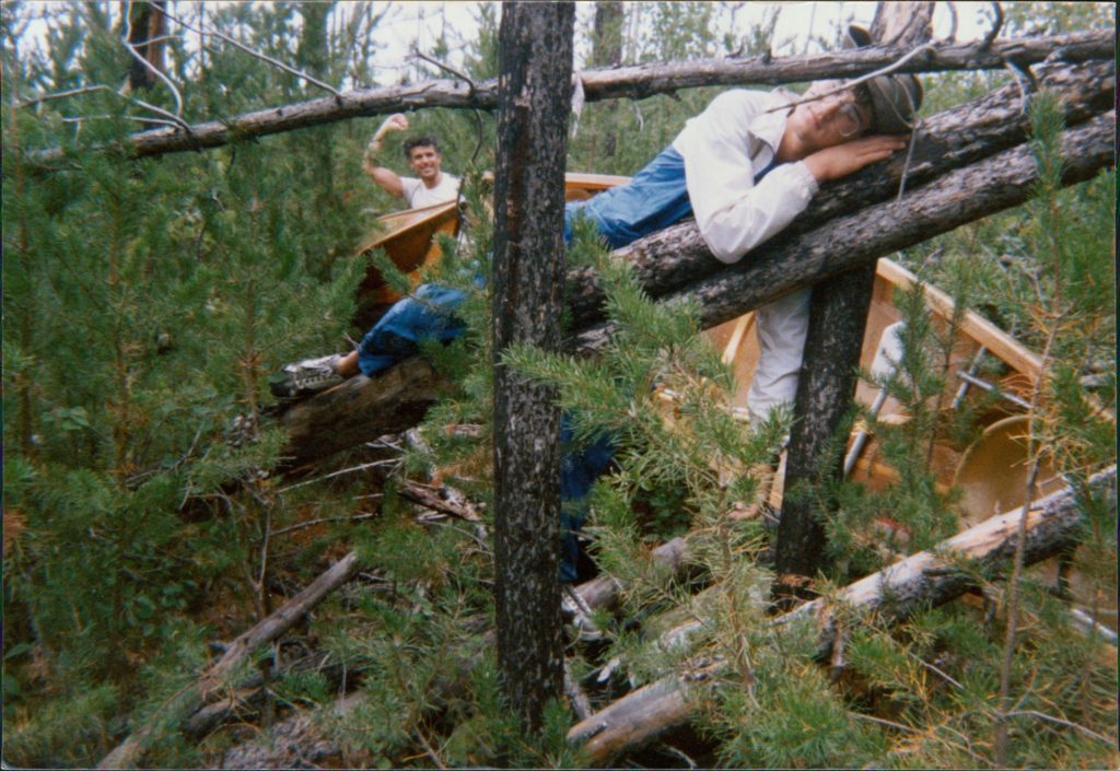 Epic portage between Gammon River and Bloodvein River, after a forest fire. No trail just downfall and miles. Probably all nice and forestry now.
