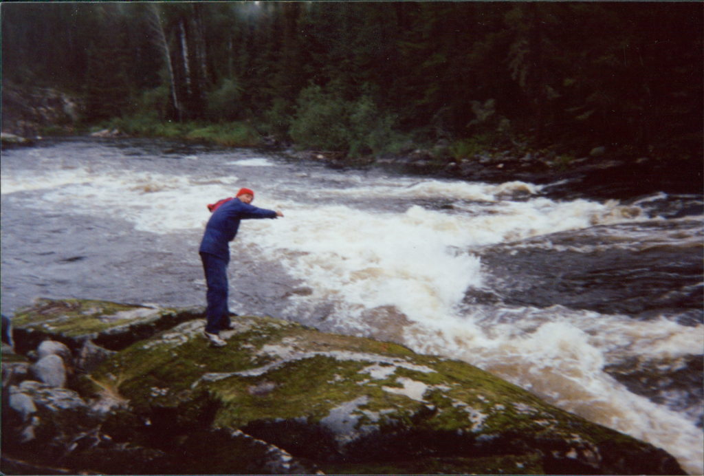 Some random water fall but very typical of canoeing locations