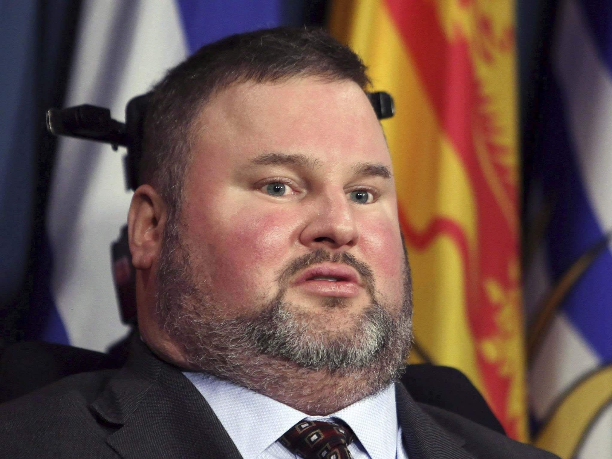 Conservative MP Steven Fletcher holds a press conference on Parliament Hill.